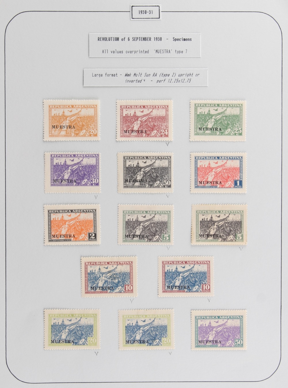 The Basil Lewis (1927-2019) collection of stamps - Argentina:1930-31 Revolution, a specialized study