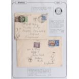 The Basil Lewis (1927-2019) collection of stamps - Hong Kong: Cancellations - GV and GVI covers (