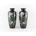 Property of a deceased estate - a pair of Japanese cloisonne vases, late Meiji period (1868-1912),