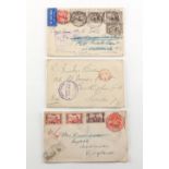 Stamps - World - Postal History: A box with many airmail and censored covers including Iraq in