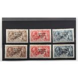 Stamps - Ireland: 1925-28 narrow date 2/6d to 10/- and 1935 re-engraved 2/6d to 10/- (the 5/- and