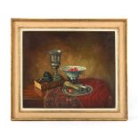 Property of a lady - Captain Desmond Tufnell (1892-1965) - STILL LIFE OF A GOBLET, PLATE AND A