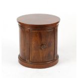 Property of a deceased estate - a Drexel reproduction mahogany cylinder cupboard, 21.25ins. (54cms.)