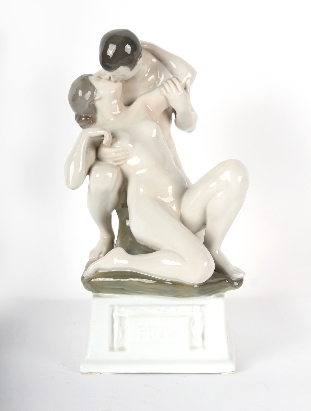 Property of a lady - a 1920's Rosenthal porcelain figure entitled 'Eros', 13.3ins. (33.8cms.)