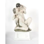 Property of a lady - a 1920's Rosenthal porcelain figure entitled 'Eros', 13.3ins. (33.8cms.)