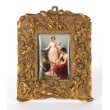 The Henry & Tricia Byrom Collection - a late 19th century German painted porcelain plaque