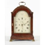 The Henry & Tricia Byrom Collection - Davie, Holborn, London, a mahogany cased table clock, circa