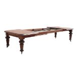 Property of a gentleman - a Victorian mahogany telescopic wind-out extending dining table with one