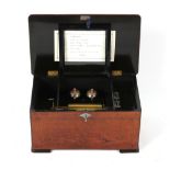 Property of a gentleman - a 19th century rosewood & inlaid cylinder musical box playing 6 airs