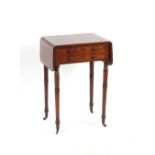 Property of a lady - an early 19th century George IV mahogany drop-leaf occasional table, with two