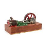 An early 20th century working steam model horizontal mill engine, double acting, with 10.25-inch (
