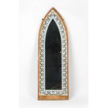 Property of a gentleman - a 19th century pine Gothic arch window frame, of pegged construction, with