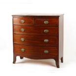 Property of a deceased estate - an early 19th century George III/IV mahogany & satinwood banded