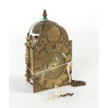 The Henry & Tricia Byrom Collection - Chalklen, Canterbury, a brass lantern clock, circa 1760, the