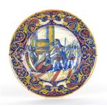 Property of a lady - a large late 19th century Italian Cantagalli lustre charger, 19.85ins. (50.
