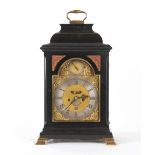 The Henry & Tricia Byrom Collection - Stephen Rimbault - an ebonised table clock, circa 1760, pull