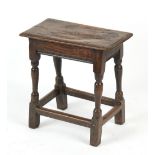 Property from the estate of the late Julian Bream (1933-2020) - a 17th century oak joint stool, 20.