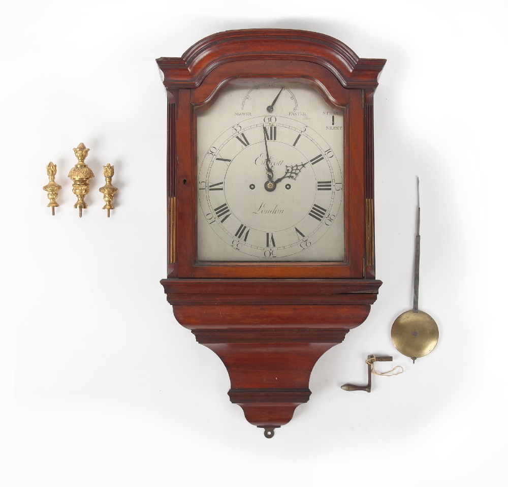 The Henry & Tricia Byrom Collection - John Ellicott, London, a mahogany hooded wall clock, circa - Image 6 of 6