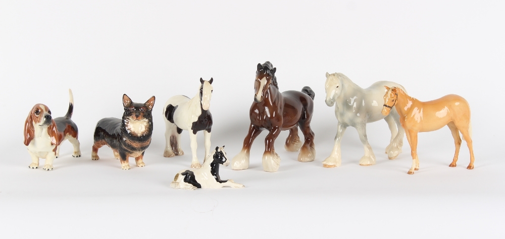 Property of a deceased estate - three John Beswick models of horses & a foal; together with an