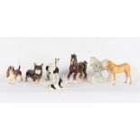 Property of a deceased estate - three John Beswick models of horses & a foal; together with an