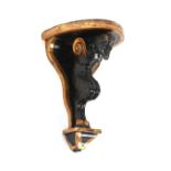 Property of a gentleman - a late 19th / early 20th century Italian parcel gilt & ebonised faun