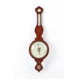 Property of a gentleman - a mid 19th century mahogany cased banjo barometer, with onion top, 39.