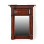 Property of a lady - a small William IV mahogany pier glass, circa 1835, 24.8ins. (63cms.) high.