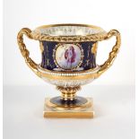 Property of a gentleman - a fine Worcester Flight Barr & Barr period two handled Shakespearian