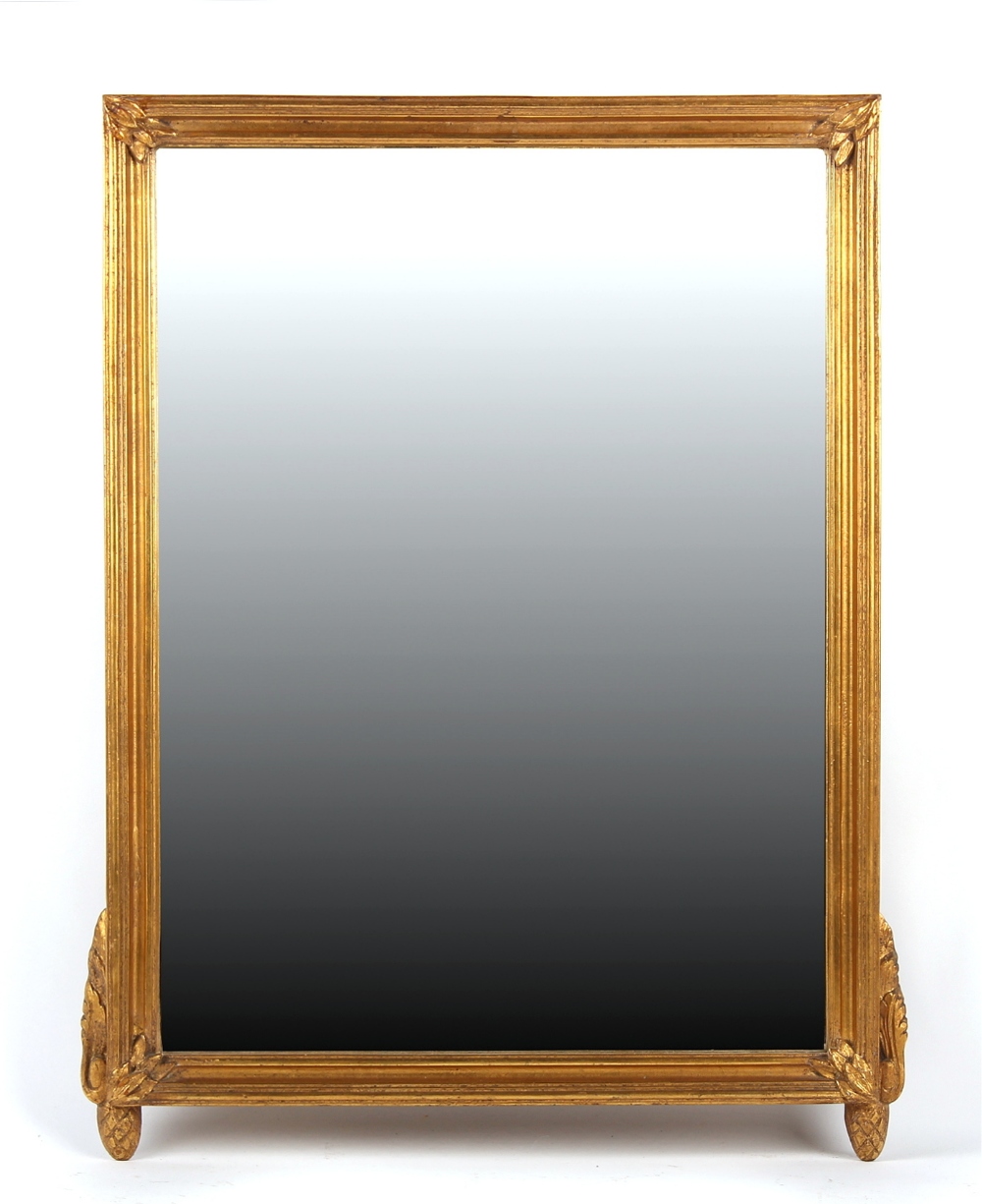 Property of a gentleman - a gilt framed wall mirror by Anthony Reed, Bath, 36.5ins. (93cms.) high.