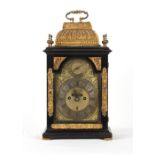 The Henry & Tricia Byrom Collection - Charles Harvey, London, an ebonised table clock, circa 1700,