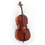 Property of a deceased estate - a modern cello, with bow, in soft case.