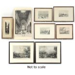 Property of a gentleman - eight assorted prints, 18th century & later, including two monochrome