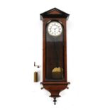 Property of a deceased estate - a late 19th century Vienna regulator style wall clock timepiece, the