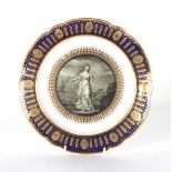 Property of a gentleman - a fine Worcester Flight period plate from the celebrated 'Hope' service