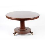 Property of a gentleman - an early 19th century William IV mahogany radially veneered circular