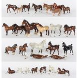Property of a deceased estate - a collection of twenty-nine Beswick models of horses, ponies &
