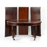 Property of a deceased estate - a Victorian mahogany wind-out telescopic extending dining table with