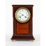 The Henry & Tricia Byrom Collection - a mahogany mantel clock, the late 19th century French Marti et
