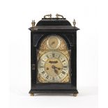 The Henry & Tricia Byrom Collection - George Wentworth, Oxon, an ebonised table clock, circa 1740,