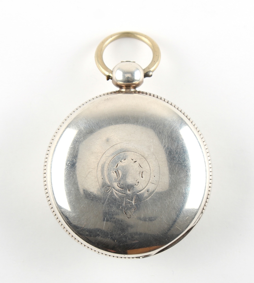 The Henry & Tricia Byrom Collection - a George IV silver open faced pocket watch, the verge fusee - Image 2 of 3