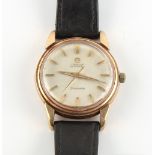 Property of a gentleman - a gentleman's 9ct gold cased Omega Seamaster automatic wristwatch, the bez