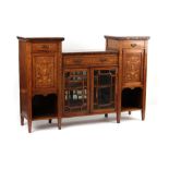 Property of a lady - a late Victorian rosewood & marquetry inlaid chiffonier, previously with