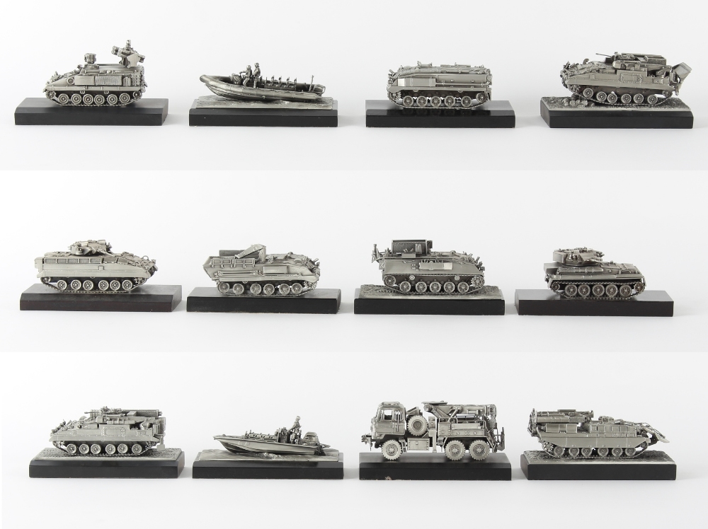 Property of a deceased estate - a collection of sixty-nine fine quality pewter models of British - Image 2 of 8