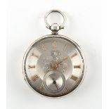 The Henry & Tricia Byrom Collection - a Victorian silver open faced pocket watch, the fusee movement