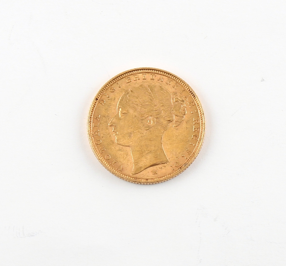 Property of a lady - gold coin - an 1886 Queen Victoria gold full sovereign. - Bild 2 aus 2