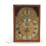 Property of a gentleman - a George III arched brass longcase clock dial only, William Evill, Bath,