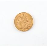 Property of a lady - gold coin - an 1886 Queen Victoria gold full sovereign.