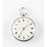The Henry & Tricia Byrom Collection - a George IV silver open faced pocket watch, the verge fusee