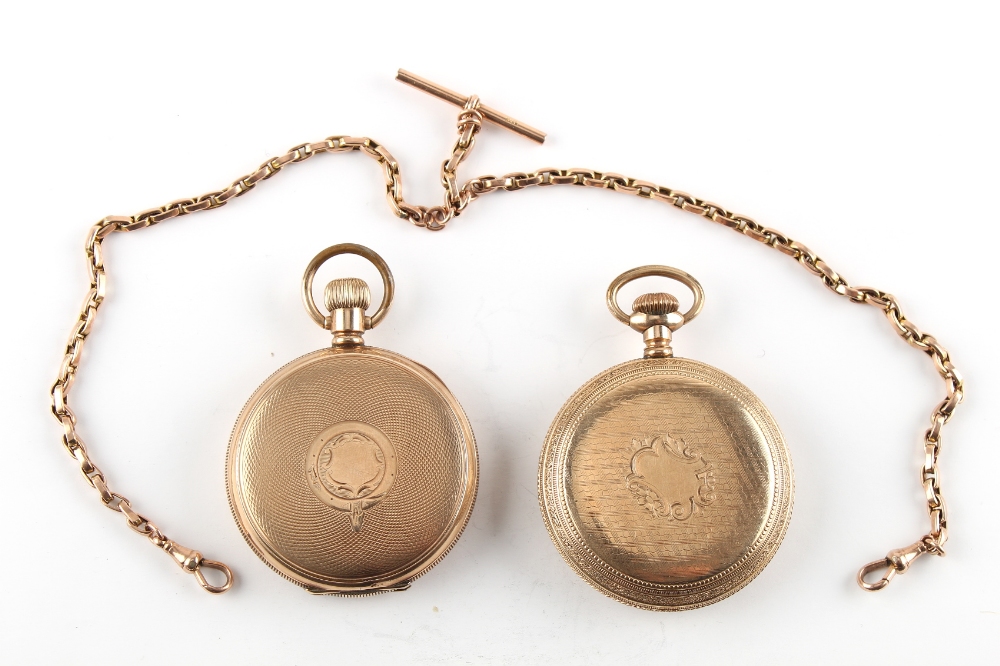 Property of a gentleman - a Waltham gold plated keyless wind pocket watch; together with a Hamlet - Image 2 of 2