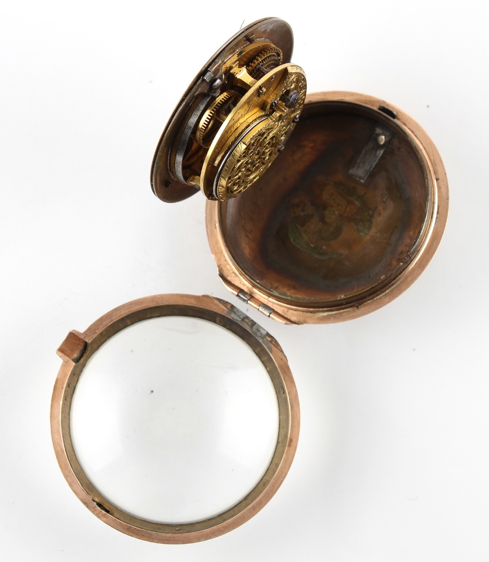 The Henry & Tricia Byrom Collection - a George III seaweed decorated tortoiseshell or horn cased - Image 3 of 3